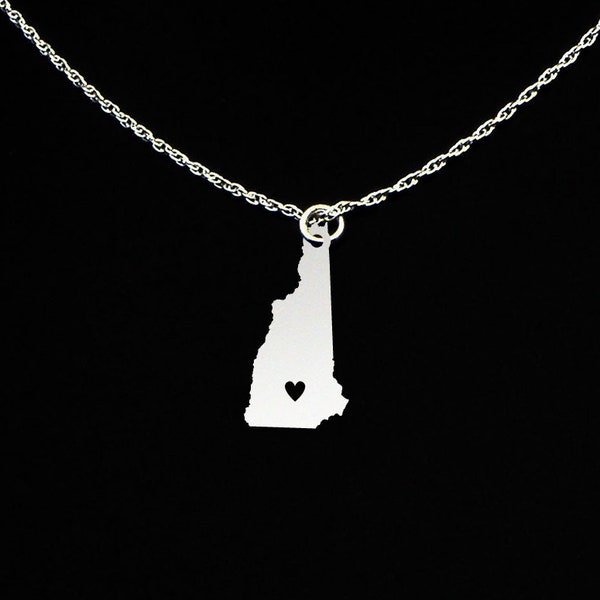 New Hampshire Necklace - New Hampshire Jewelry - New Hampshire Gift - Sterling Silver