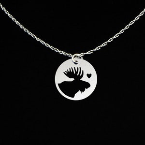 Moose Necklace - Moose Jewelry - Moose Gift - Sterling Silver