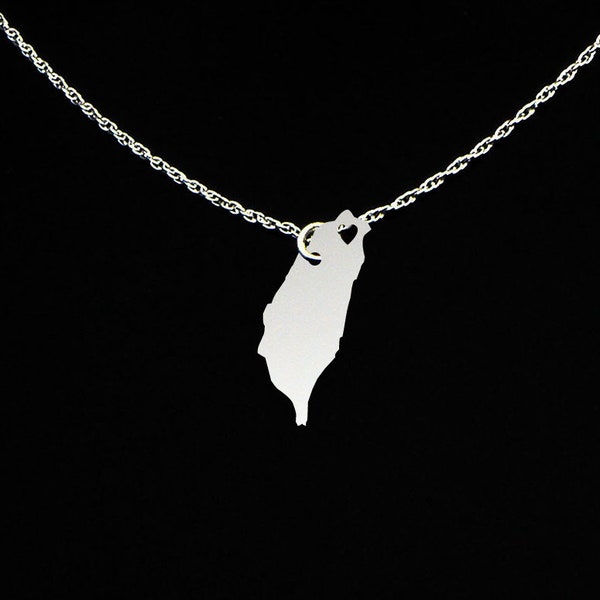 Taiwan Necklace - Taiwan Jewelry - Taiwan Gift - Sterling Silver