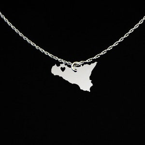 Sicily Necklace - Sicily Gift - Sicily Jewelry - Sterling Silver