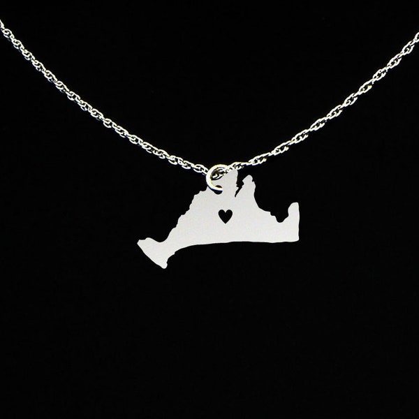 Marthas Vineyard Necklace - Marthas Vineyard Jewelry - Marthas Vineyard Gift - Sterling Silver