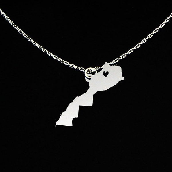 Morocco Necklace - Morocco Jewelry - Morocco Gift - Sterling Silver