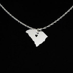 South Carolina Necklace South Carolina Jewelry South Carolina Gift Sterling Silver image 1