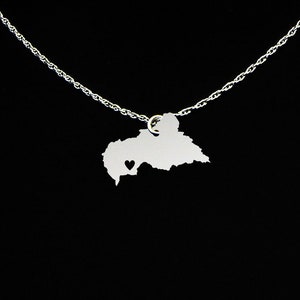 Central African Republic Necklace - Central African Republic Jewelry - Sterling Silver