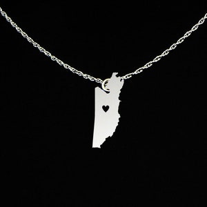 Belize Necklace - Country Necklace - Belize Jewelry - Belize Gift - Sterling Silver