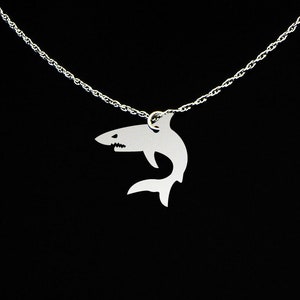 Great White Shark Necklace Great White Shark Jewelry Great White Shark Gift Sterling Silver image 1