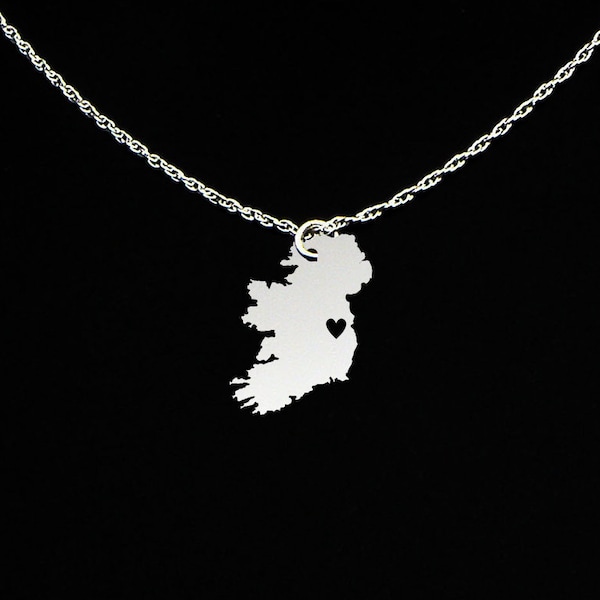 Ireland Necklace - Ireland Jewelry - Ireland Gift - Sterling Silver