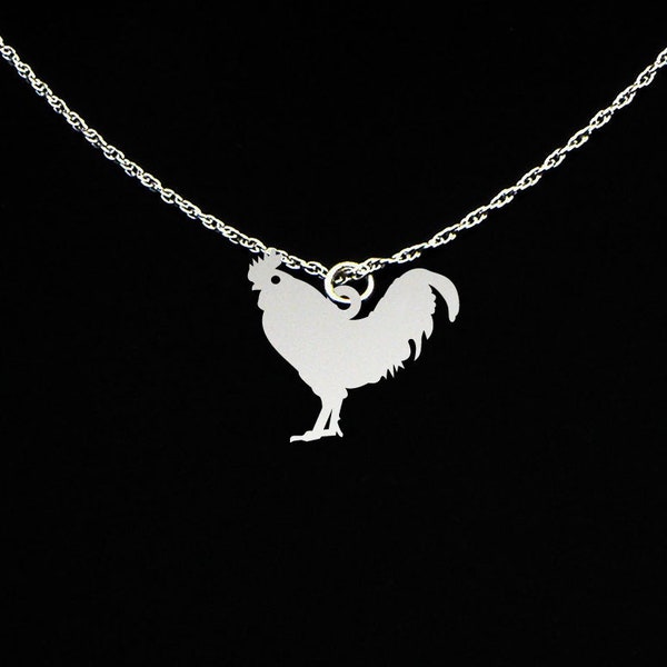 Chicken Necklace - Chicken Jewelry - Chicken Gift - Sterling Silver