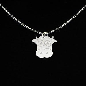 Cow Necklace - Cow Jewelry - Cow Gift - Sterling Silver
