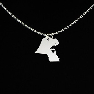 Kuwait Necklace - Kuwait Jewelry - Kuwait Gift - Sterling Silver