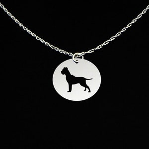 Cane Corso Necklace, Cane Corso Jewelry, Cane Corso Gift, Sterling Silver, Dog Memorial Gift, Dog Loss Charm, Dog Sympathy Pendant