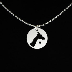 Giraffe Necklace - Giraffe Jewelry - Giraffe Gift - Sterling Silver
