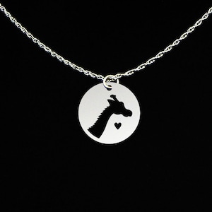 Giraffe Necklace - Giraffe Jewelry - Giraffe Gift - Sterling Silver