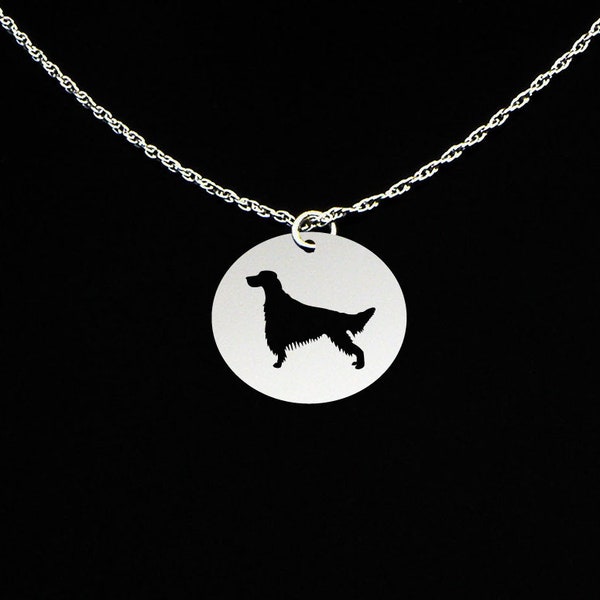 Irish Setter Necklace, Irish Setter Jewelry, Irish Setter Gift, Sterling Silver, Dog Memorial Gift, Dog Loss Charm, Dog Sympathy Pendant