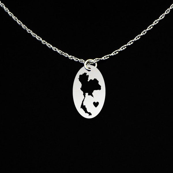 Thailand Necklace - Thailand Jewelry - Thailand Gift - Sterling Silver