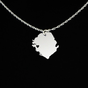 Sierra Leone Necklace - Sierra Leone Jewelry - Sierra Leone Gift - Sterling Silver