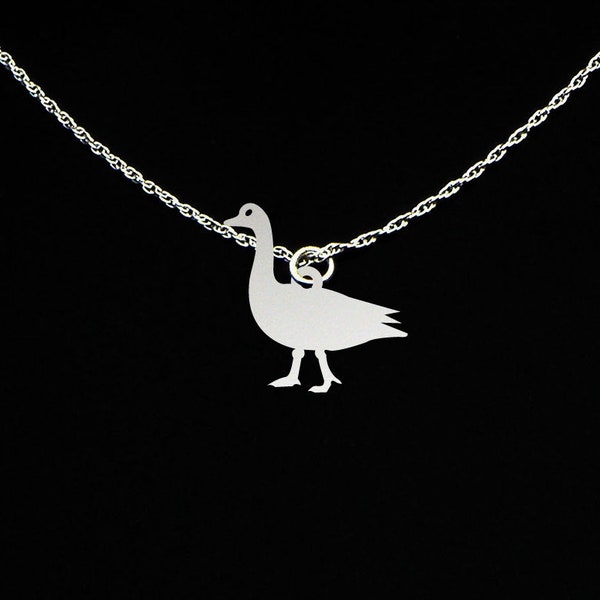 Goose Necklace - Goose Jewelry - Goose Gift - Sterling Silver