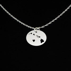 Hawaiian Islands Necklace - Hawaii Gift - Hawaii Jewelry - Hawaii Necklace - Sterling Silver