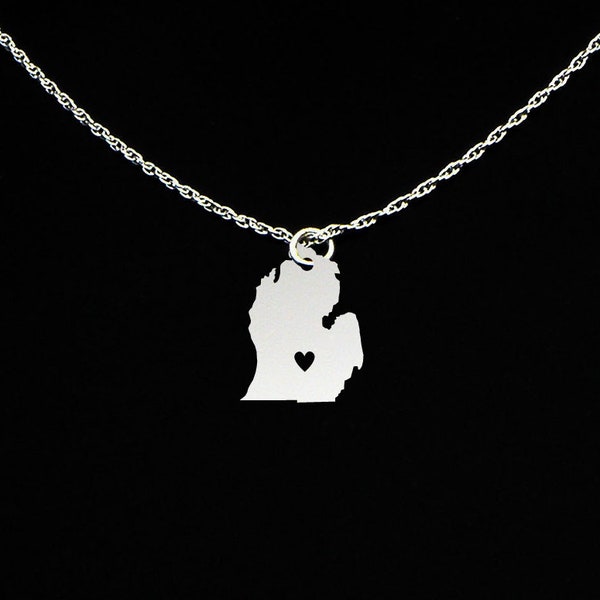 Lower Michigan Necklace - Lower Michigan Jewelry - Lower Michigan Gift - Sterling Silver