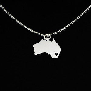 Australia Necklace Australia Jewelry Australia Gift Sterling Silver image 1