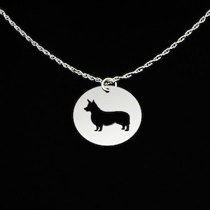 Corgi Necklace Pembroke Welsh, Corgi Gift, Corgi Jewelry, Sterling Silver, Dog Memorial Gift, Dog Loss Charm, Dog Sympathy Pendant