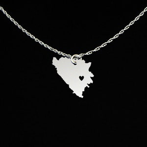 Bosnia Necklace - Bosnia Jewelry - Bosnia Gift - Sterling Silver