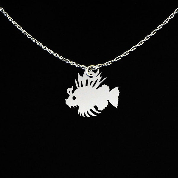 Lionfish Necklace - Lionfish Jewelry - Lionfish Gift - Sterling Silver