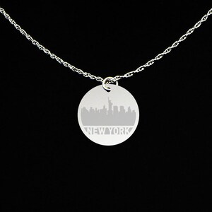 New York City Necklace - New York City Skyline Jewelry - New York City Skyline Gift - Sterling Silver