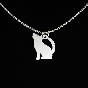 Coyote Necklace - Coyote Jewelry - Coyote Gift - Sterling Silver