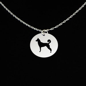 Canaan Dog Necklace, Canaan Dog Jewelry, Canaan Dog Gift, Sterling Silver, Dog Memorial Gift, Dog Loss Charm, Dog Sympathy Pendant
