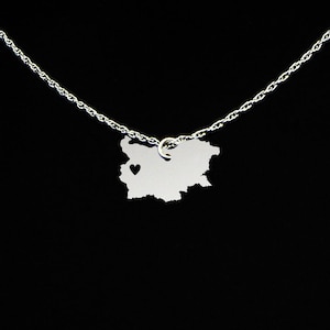 Bulgaria Necklace - Bulgaria Gift - Bulgaria Jewelry - Sterling Silver