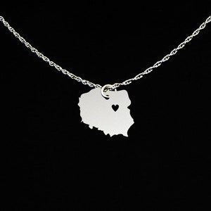 Poland Necklace - Poland Jewelry - Poland Gift - Sterling Silver