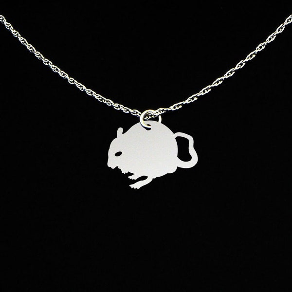 Gerbil Necklace - Gerbil Jewelry - Gerbil Gift - Sterling Silver