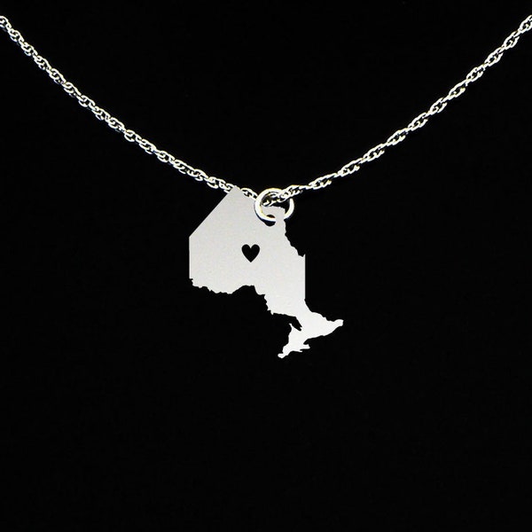 Ontario Necklace - Ontario Gift - Ontario Jewelry - Sterling Silver