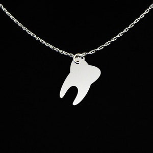 Tooth Necklace - Tooth Jewelry - Tooth Gift - Human Tooth Jewelry - Human Tooth Necklace - Sterling Silver