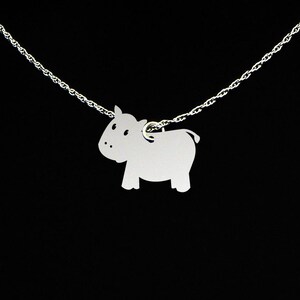 Cow Necklace - Cow Jewelry - Cow Gift - Sterling Silver