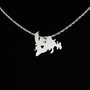 Newfoundland Necklace Newfoundland Jewelry Newfoundland Gift Sterling Silver image 1