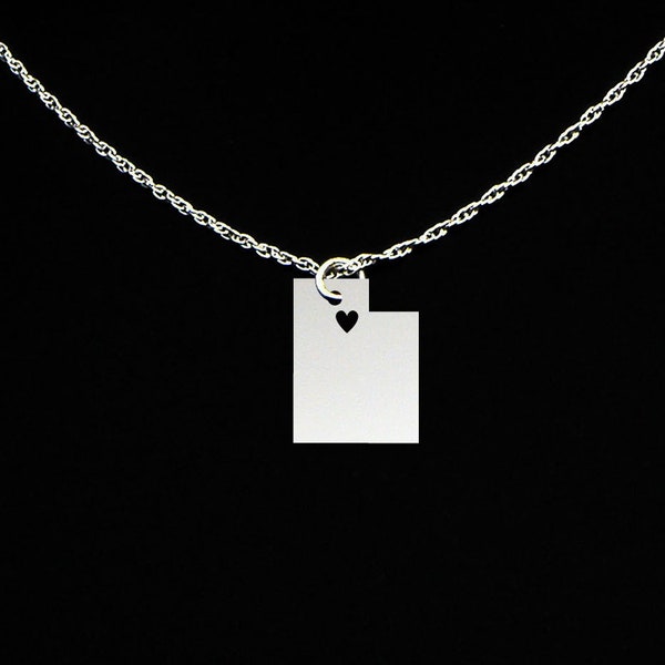 Utah Necklace - Utah Jewelry - Utah Gift - Sterling Silver