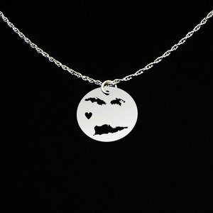 Virgin Islands (US) Necklace - Virgin Islands Jewelry - Virgin Islands Gift - Sterling Silver