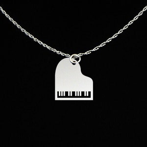 Piano Necklace - Piano Jewelry - Piano Gift - Piano Teacher Gift - Piano Teacher Necklace - Sterling Silver