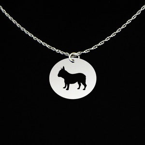 French Bulldog Necklace, French Bulldog Jewelry, French Bulldog Gift, Sterling Silver, Dog Memorial Gift, Dog Pendant Charm