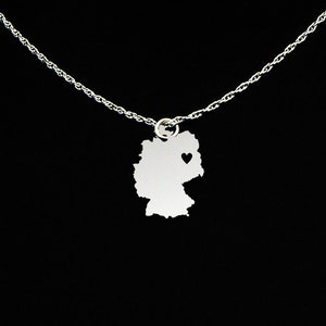 Germany Necklace - Germany Jewelry - Germany Gift - Sterling Silver