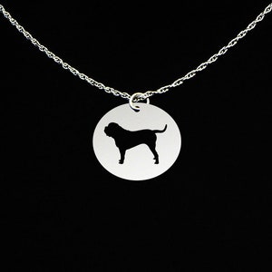 English Mastiff Necklace, English Mastiff Gift, English Mastiff Jewelry, Sterling Silver, Dog Memorial Gift, Dog Pendant Charm image 1