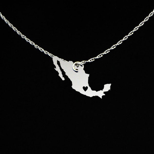 Mexico Necklace - Mexico Jewelry - Mexico Gift - Sterling Silver