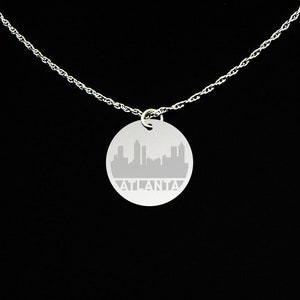 Atlanta Necklace - Atlanta Skyline Jewelry - Atlanta Skyline Gift - Sterling Silver