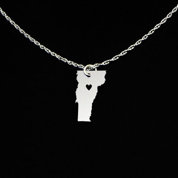 Vermont Necklace - Vermont Jewelry - Vermont Gift - Sterling Silver