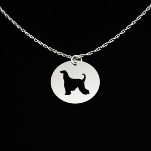 Afghan Hound Necklace, Afghan Hound Jewelry, Afghan Hound Gift, Sterling Silver, Dog Memorial Gift, Dog Loss Charm, Dog Sympathy Pendant