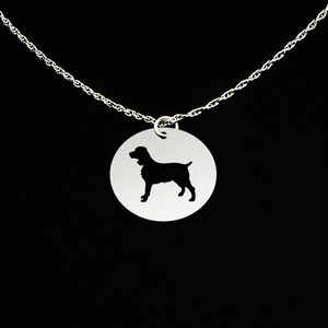 English Springer Spaniel Necklace, English Springer Spaniel Jewelry, English Springer Spaniel Gift, Sterling Silver