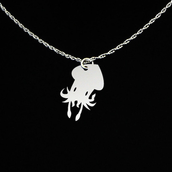 Squid Necklace - Squid Jewelry - Squid Gift - Sterling Silver