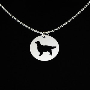 Flat Coated Retriever Necklace, Flat Coated Retriever Jewelry, Flat Coated Retriever Gift, Sterling Silver image 1